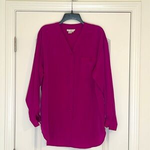 Susan Hutton Purple Long Sleeve Blouse Size 16